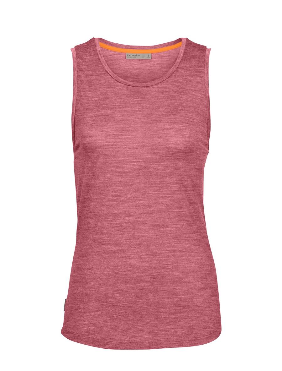 Cherry Heather Icebreaker Merino Sphere II Tank Women's T Shirts | AU 1571TCEV